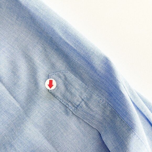 Wrangler Western Shirt Men's Button-Up Light Blue Cotton Long-Sleeved 2XL - Picture 8 of 8